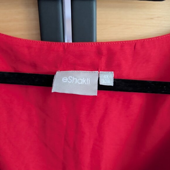eShakti Red Maxi Formal Dress 4X - Picture 3 of 7